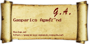 Gasparics Agmánd névjegykártya